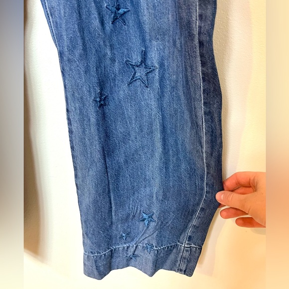JOHNNY WAS Halley Jumpsuit Denim Blue Embroidered Star Size Small ($310) Western - Picture 8 of 8